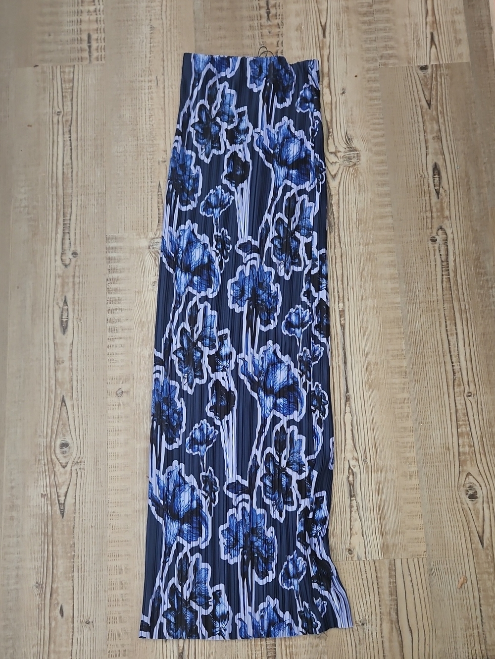 Pretty Little Thing Purple Floral Maxi Skirt -Pleated Skirt